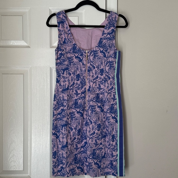 Lilly Pulitzer Mila Shift Dress Lilac Freesia Safari As I Can See Size 2 Stripe - Picture 5 of 8